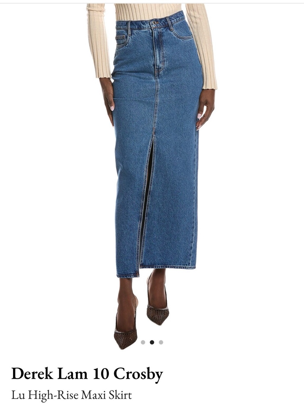 NWOT Derek Lam 10 Crosby Denim Waistband in Blue